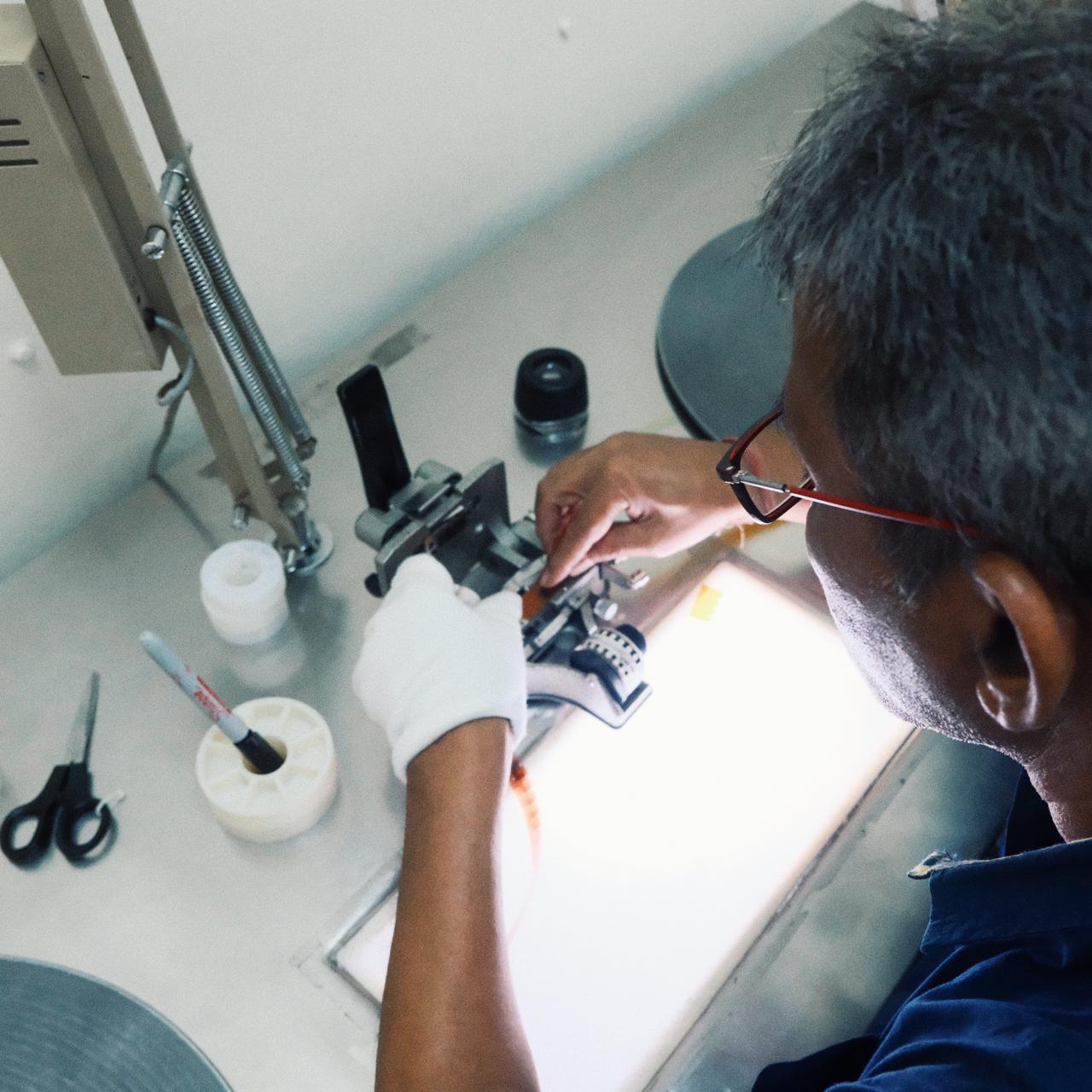 Film inspection at Monsoon Colour Lab
